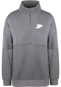 Purdue Boilermakers Womens Grey Elowen Qtr Zip