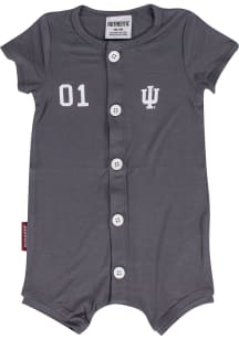 Indiana Hoosiers Baby Grey Halton Short Sleeve One Piece