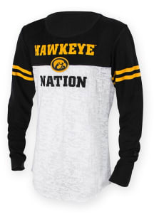 Iowa Hawkeyes Girls Black Cora Long Sleeve T-shirt