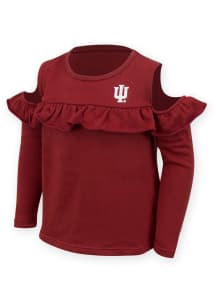 Indiana Hoosiers Girls Cardinal Gail Long Sleeve T-shirt