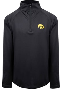 Iowa Hawkeyes Youth Black Flint 2 Long Sleeve Quarter Zip Shirt