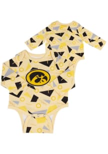 Iowa Hawkeyes Baby Black Hollis Long Sleeve One Piece