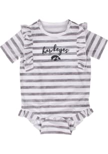 Iowa Hawkeyes Baby Blue Hali Short Sleeve One Piece