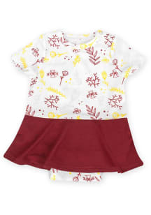 Iowa State Cyclones Baby Girls White Blush Short Sleeve Dress