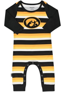 Iowa Hawkeyes Baby Black Iker Loungewear One Piece Pajamas