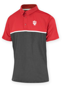 Indiana Hoosiers Mens Crimson Sherwood Short Sleeve Polo