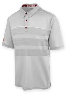Indiana Hoosiers Mens Grey Victor Short Sleeve Polo