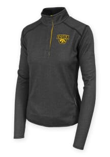 Iowa Hawkeyes Womens Grey Miranda Qtr Zip Pullover