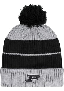 Purdue Boilermakers Grey Owens Cuff Pom Mens Knit Hat