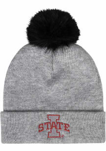 Iowa State Cyclones Grey Clara Pom Beanie Womens Knit Hat