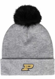 Purdue Boilermakers Grey Clara Pom Beanie Womens Knit Hat
