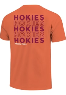 Virginia Tech Hokies Orange Stacked Mascot Short Sleeve T Shirt