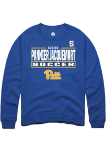 Claire Pannier Jacquemart Pitt Panthers Mens Blue NIL Stacked Box Player Crew