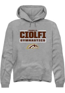 Isabella Ciolfi Western Michigan Broncos Mens Grey NIL Stacked Box Player Hood