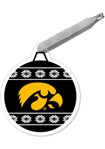 Iowa Hawkeyes Bulb Ornament - Black