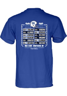 Blue 84 Duke Blue Devils Blue 2026 Football Schedule Short Sleeve T Shirt