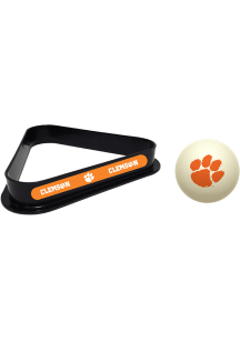 Clemson Tigers Team Logo Cue Ball Combo Billiard Ball Rack