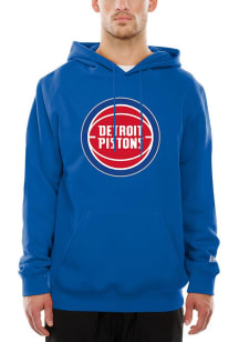 New Era Detroit Pistons Mens Blue Primary Logo Long Sleeve Hoodie