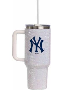 The Memory Company New York Yankees 34oz White Bling Stainless Steel Tumbler - White