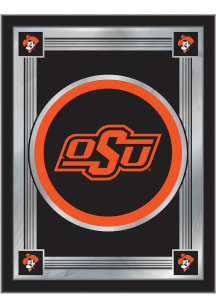 Oklahoma State Cowboys Logo Hanging Back Bar Mirror