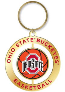 Ohio State Buckeyes Basketball Spinner Keychain - Red