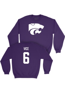 Brock Vice  Campus Ink K-State Wildcats Youth Purple NIL Legacy Long Sleeve Crew Sweatshirt