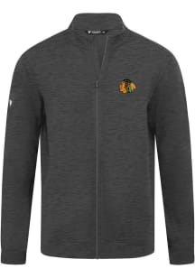 Levelwear Chicago Blackhawks Mens Grey Alec 3D Embroidered Patch Light Weight Jacket