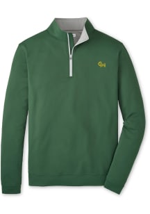 Peter Millar George Mason University Mens Green Perth Long Sleeve Qtr Zip Pullover