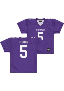 Justice Clemons   K-State Wildcats Purple NIL Purple Football Jersey