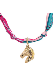 Kentucky Derby Horse Charm Bandana Style Necklace
