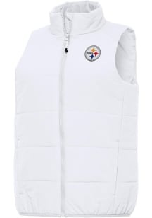 Antigua Pittsburgh Steelers Womens White Experience Vest