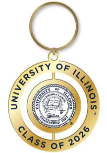 Illinois Fighting Illini Class of 2026 Spinner Keychain - Orange