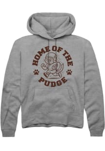 Summit Sportswear Ohio Mens Grey Home of the Pudge Happy Long Sleeve Hoodie