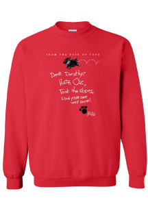 Wizard of Oz Womens Red Dear Dorothy Crew Sweatshirt