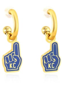 Kansas City EB & Co Foam Finger Huggie Hoop Womens Earrings