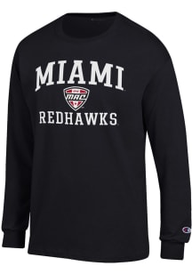 Champion Miami RedHawks Black MAC Arch Jersey Long Sleeve T Shirt