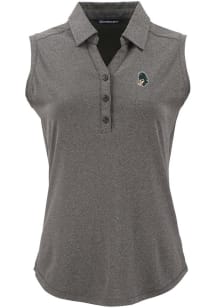 Cutter and Buck Michigan State Spartans Womens Black Vault Forge Eco Polo Shirt