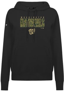 Levelwear Washington Nationals Womens Black Adorn Protect Hooded Sweatshirt