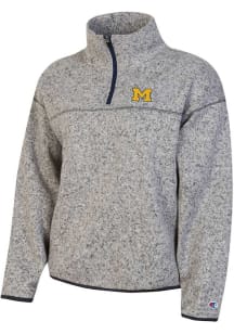 Champion Michigan Wolverines Womens Grey Arctic Fleece Qtr Zip