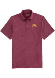 Vineyard Vines Minnesota Golden Gophers Mens Maroon St. Jean Stripe Short Sleeve Fashion Polo