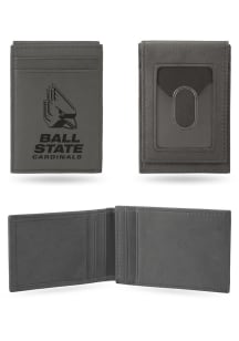 Ball State Cardinals Laser Engraved Mens Bifold Wallet