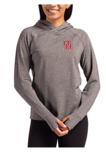 Cutter and Buck Houston Cougars Womens Black Adapt Knit Hood Hooded Sweatshirt