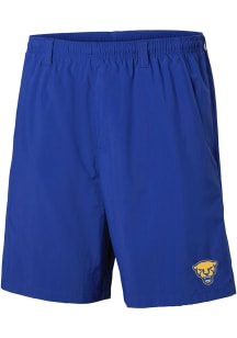 Columbia Pitt Panthers Mens Blue Heat Seal Backcast Shorts