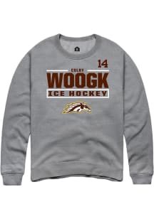 Colby Woogk Western Michigan Broncos Mens Grey NIL Stacked Box Player Crew