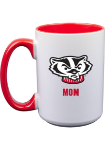 Wisconsin Badgers Mom 15oz Ceramic Mug - White