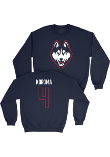 Dwayne Koroma UConn Huskies Mens Navy Blue NIL Player Crew