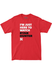 Ryan Hunter Nebraska Cornhuskers Youth Red Here to Watch Tee Fashion Player Tee