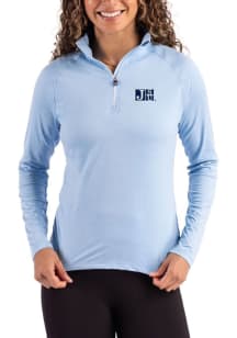 Cutter and Buck Jackson State Tigers Womens Light Blue Coastline Qtr Zip