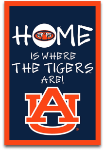 Auburn Tigers Home Is Where Garden Flag - Navy Blue