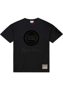 Mitchell and Ness Detroit Pistons Black Phantom Short Sleeve Fashion T Shirt